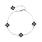Moissanite Dainty Clover Necklace Bracelet Earrings
