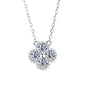Moissanite Dainty Clover Necklace Bracelet Earrings