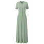 Sandro French Retro Short Sleeve Eyelet Knit Dress