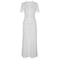 Sandro French Retro Short Sleeve Eyelet Knit Dress