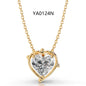 2CT Moissanite Pendant Gold Necklace