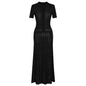 Sandro French Retro Short Sleeve Eyelet Knit Dress