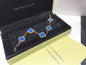 VCA Blue Clover Necklace Bracelet
