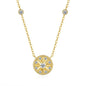 Six-pointed Star Pendant 14K Gold Plated Moissanite Necklace