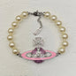 Vivienne Westwood Pink Pearl Necklace Bracelet