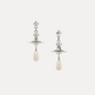 Vivienne Westwood One Row Pearl Drop Choker Necklace Earrings