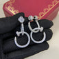 Cartier Juste un Clou Three Dangle Diamond Earrings